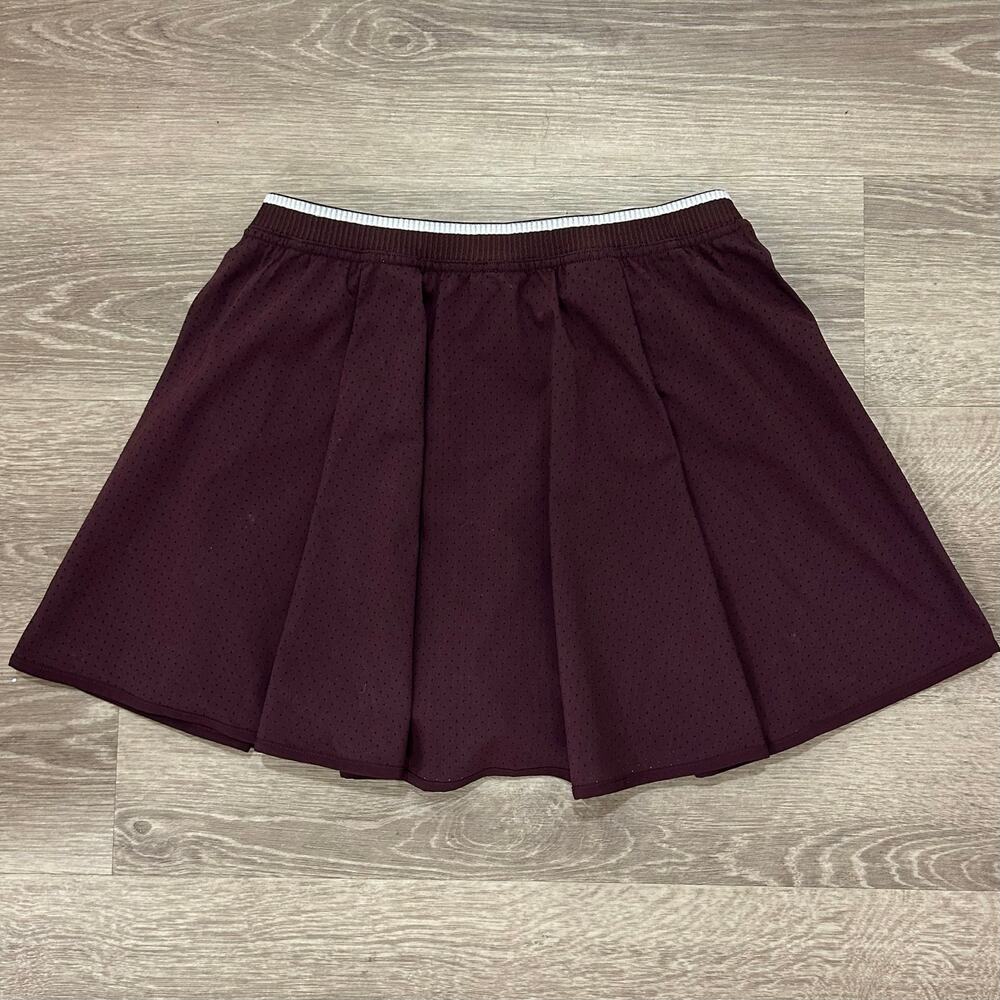 Lululemon Perforated Tennis Skirt Goodnight Plum Light Ivory Size 6 - Picture 6 of 16